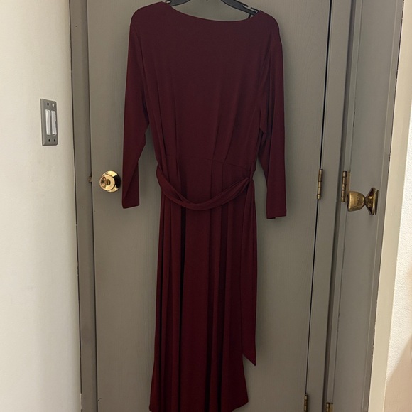 Calvin Klein Deep Red Long Sleeve Dress - Picture 4 of 4